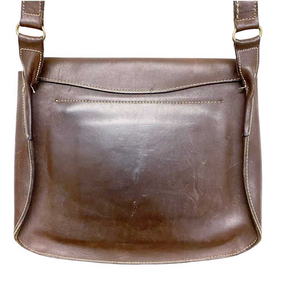 Vintage Colin Stuart Brown Leather Flap Satchel C… - image 5