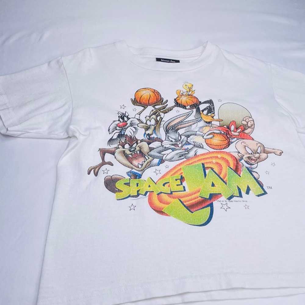 Vintage 90s Looney Tunes Space Jam Short Sleeve C… - image 5