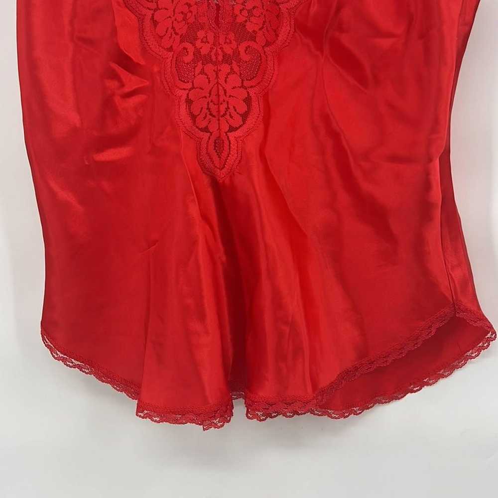 Chantilly vintage red lace cami size small union … - image 3
