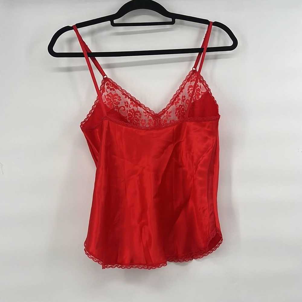 Chantilly vintage red lace cami size small union … - image 5