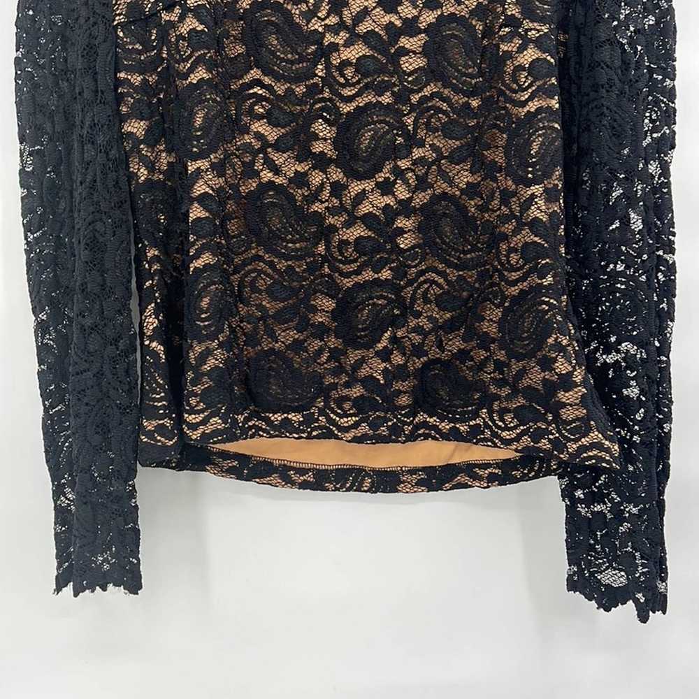 Joseph Ribkoff vintage black lace 90s top size me… - image 7