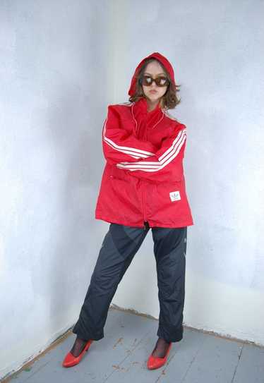 Vintage y2k baggy light rain track unisex jacket … - image 1