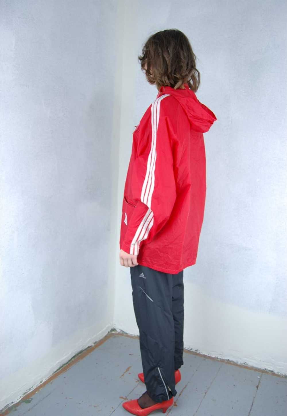 Vintage y2k baggy light rain track unisex jacket … - image 2
