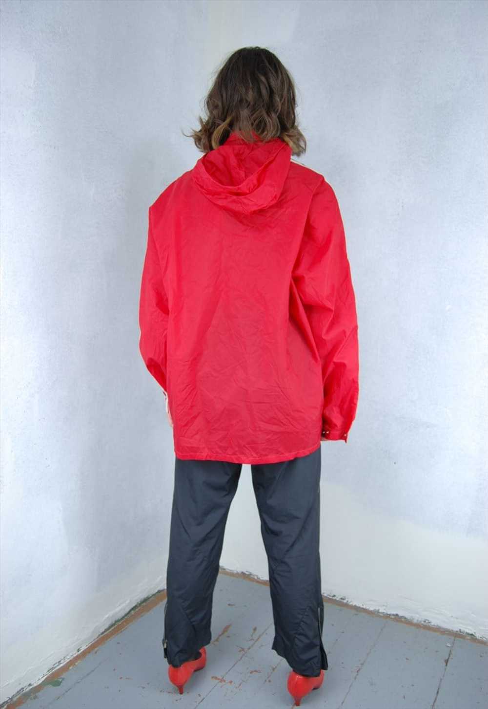 Vintage y2k baggy light rain track unisex jacket … - image 4