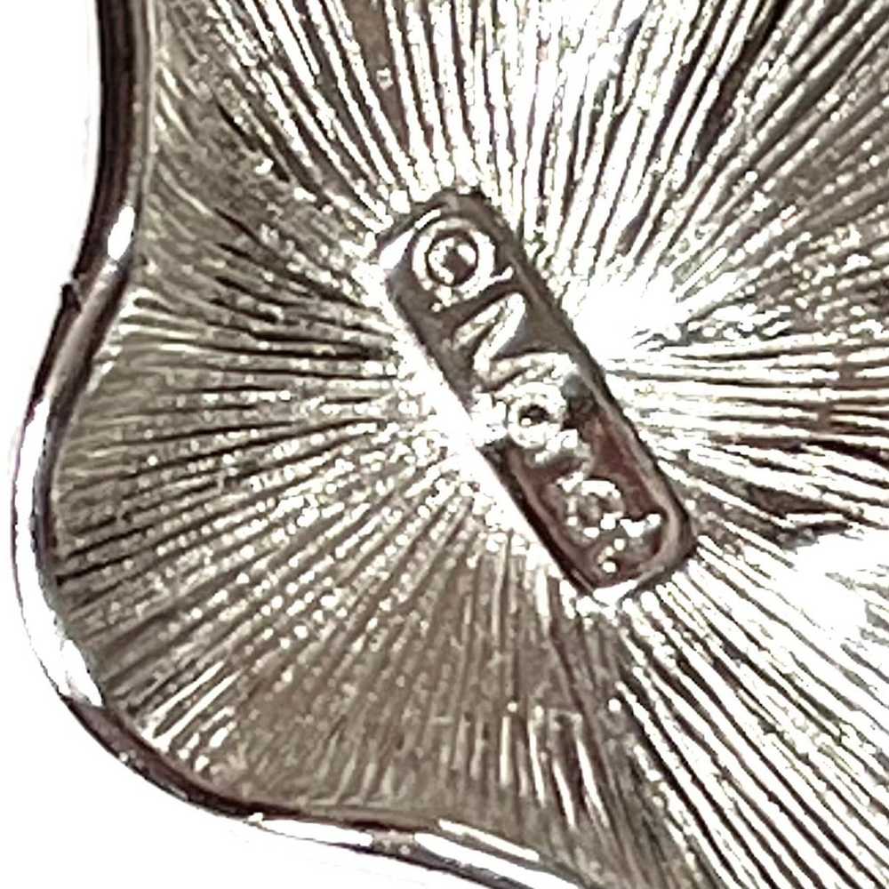 Vintage Brooch SIGNED MONET Vtg Clear Rhinestone … - image 5