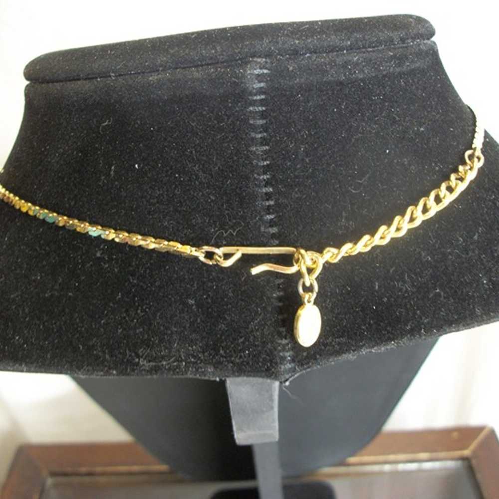 Vintage Napier Bowtie Necklace Choker Goldtone, 1… - image 2