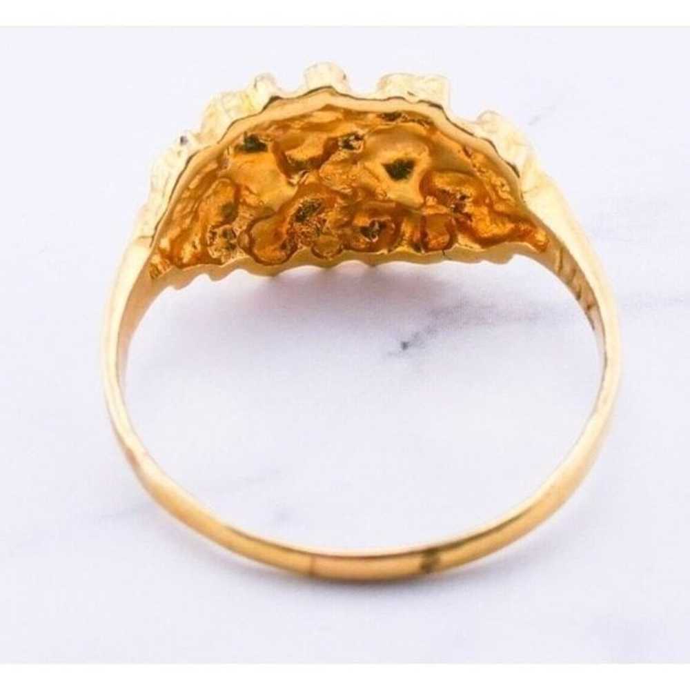 14K Gold Gold Nugget Ring Size 7 Solid 2.15 Grams… - image 10