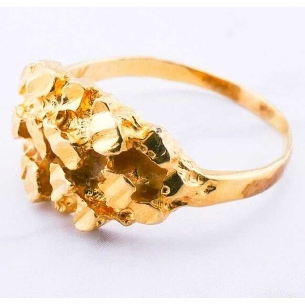 14K Gold Gold Nugget Ring Size 7 Solid 2.15 Grams… - image 11