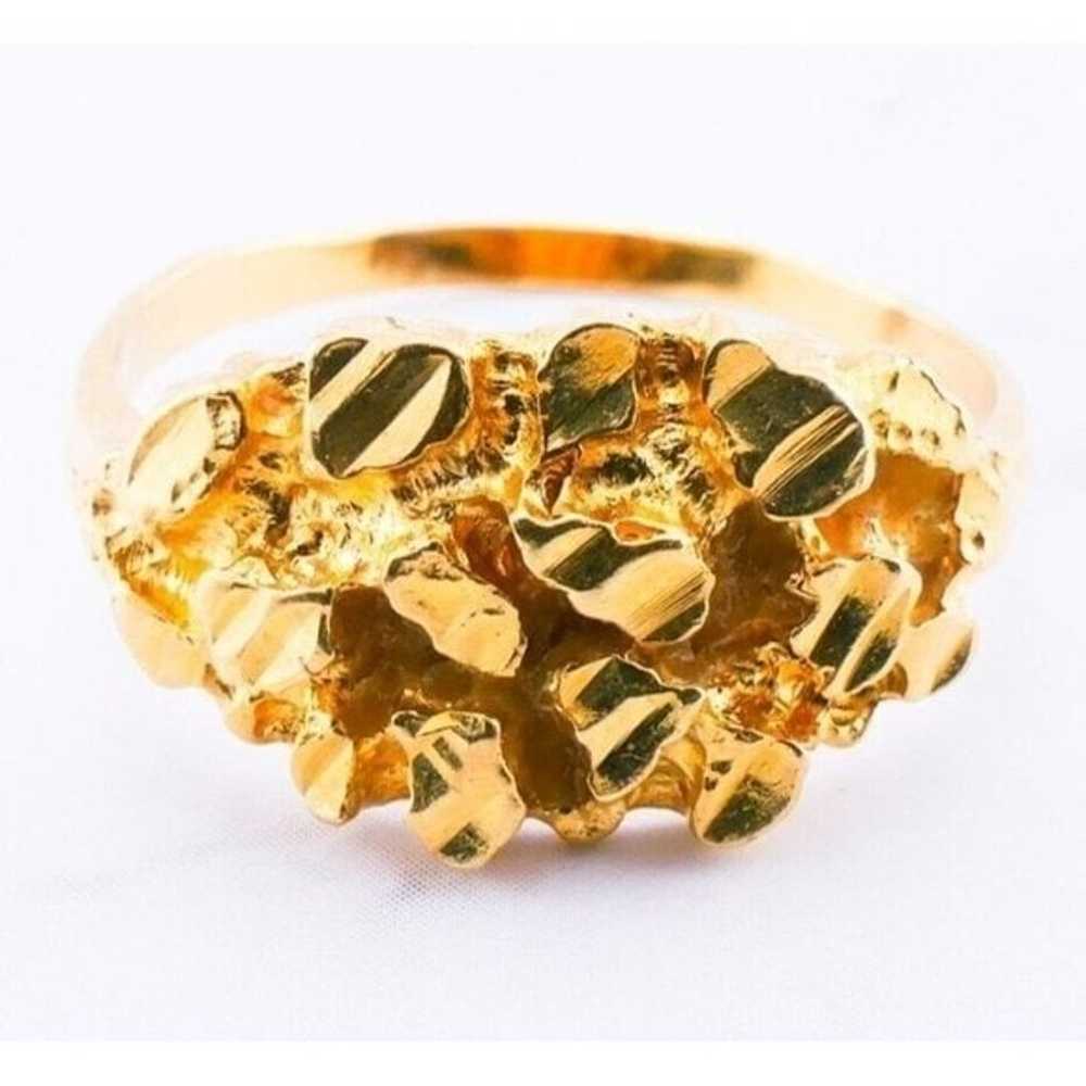 14K Gold Gold Nugget Ring Size 7 Solid 2.15 Grams… - image 12