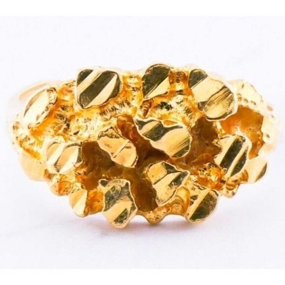14K Gold Gold Nugget Ring Size 7 Solid 2.15 Grams… - image 1