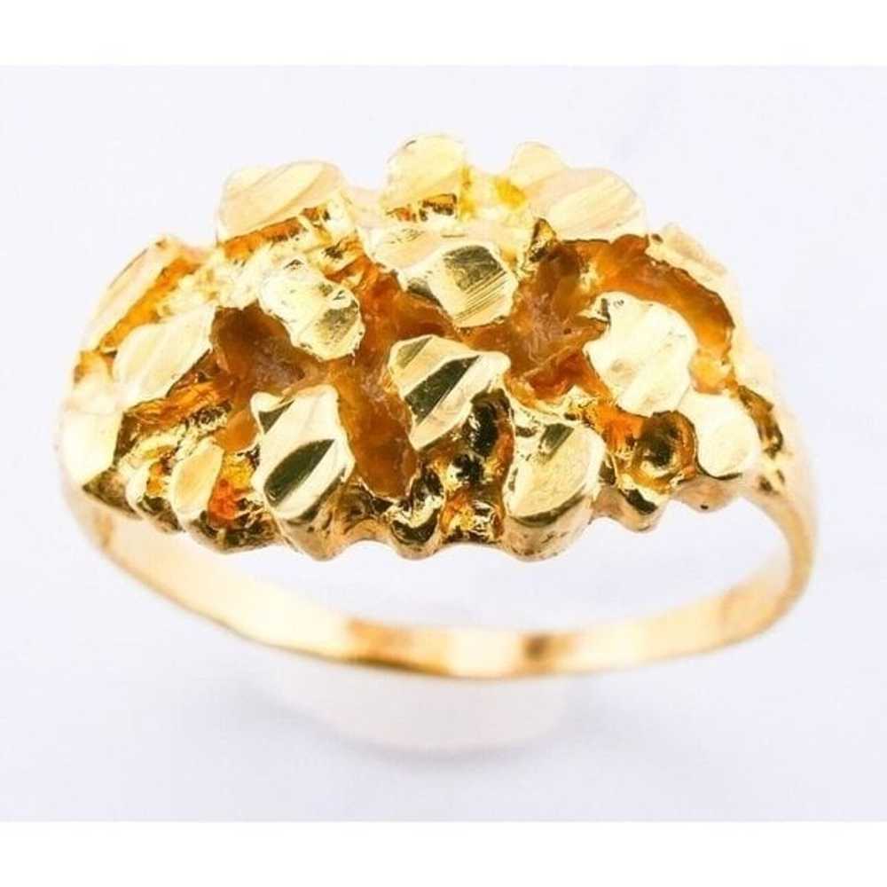 14K Gold Gold Nugget Ring Size 7 Solid 2.15 Grams… - image 3