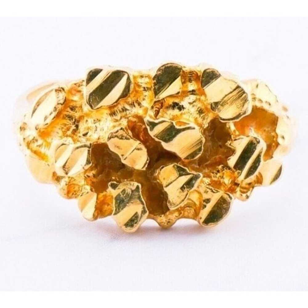 14K Gold Gold Nugget Ring Size 7 Solid 2.15 Grams… - image 4