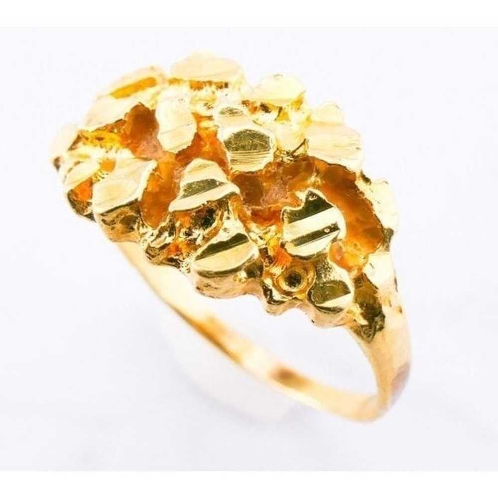 14K Gold Gold Nugget Ring Size 7 Solid 2.15 Grams… - image 5