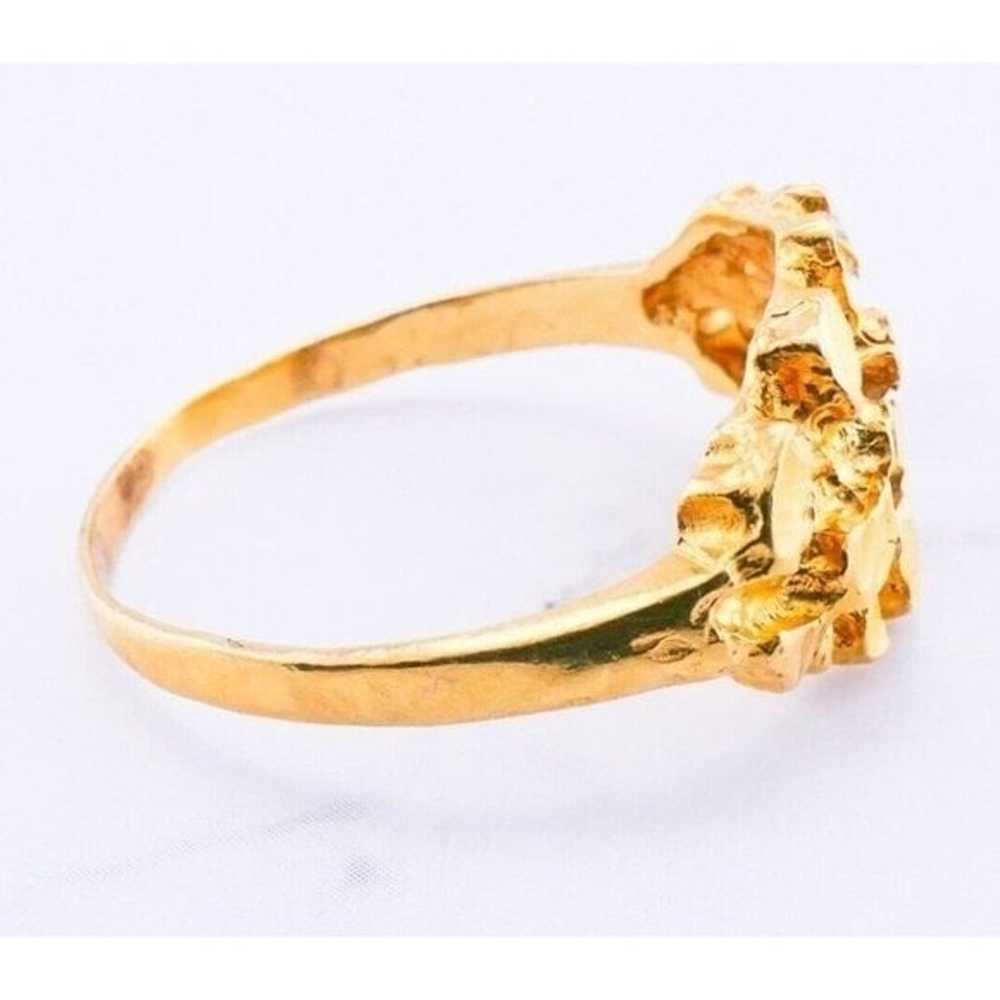 14K Gold Gold Nugget Ring Size 7 Solid 2.15 Grams… - image 9