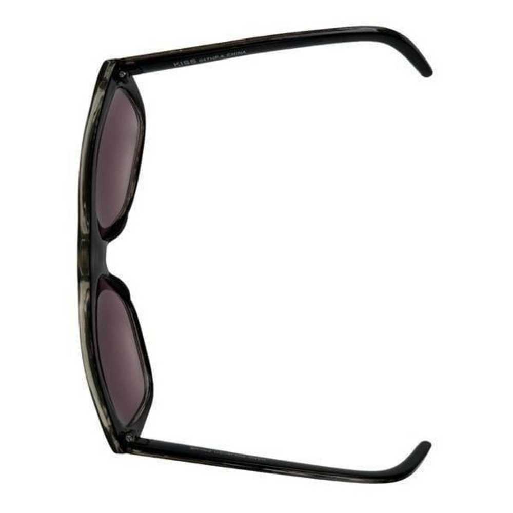 Vintage 80s Sunglasses Flattop Marbled Black Purp… - image 7