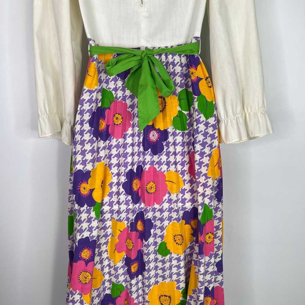 Vintage 70's Ruffle Front Prairie Dress Size XS H… - image 8