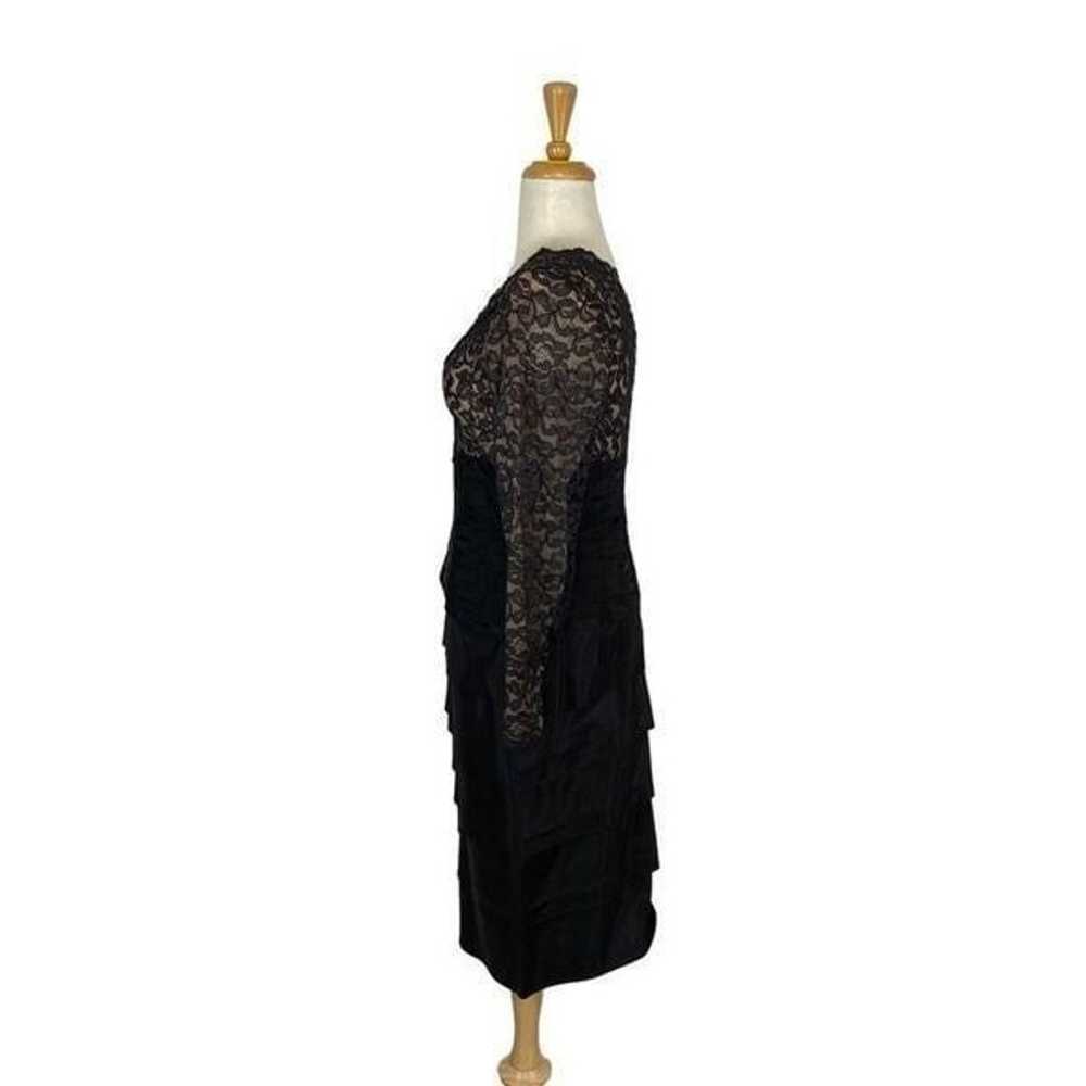 Tadashi Lillie Rubin M Black Lace Pencil Dress Ev… - image 5