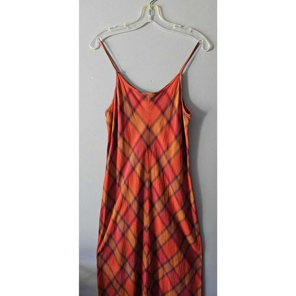 Vintage LAURA ASHLEY Maxi Dress Sz 12 Orange Line… - image 2