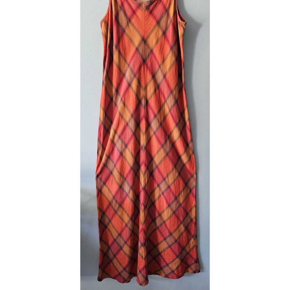 Vintage LAURA ASHLEY Maxi Dress Sz 12 Orange Line… - image 3