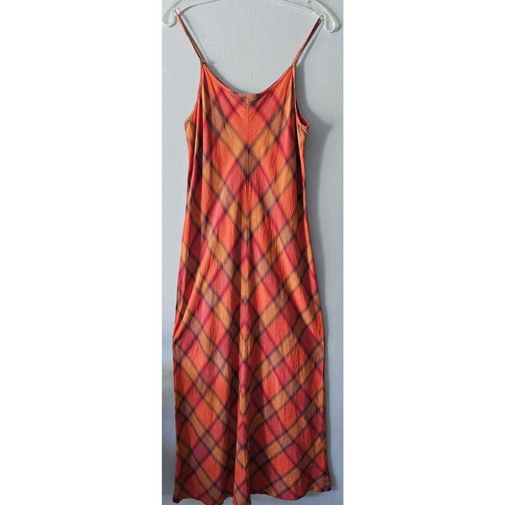 Vintage LAURA ASHLEY Maxi Dress Sz 12 Orange Line… - image 4