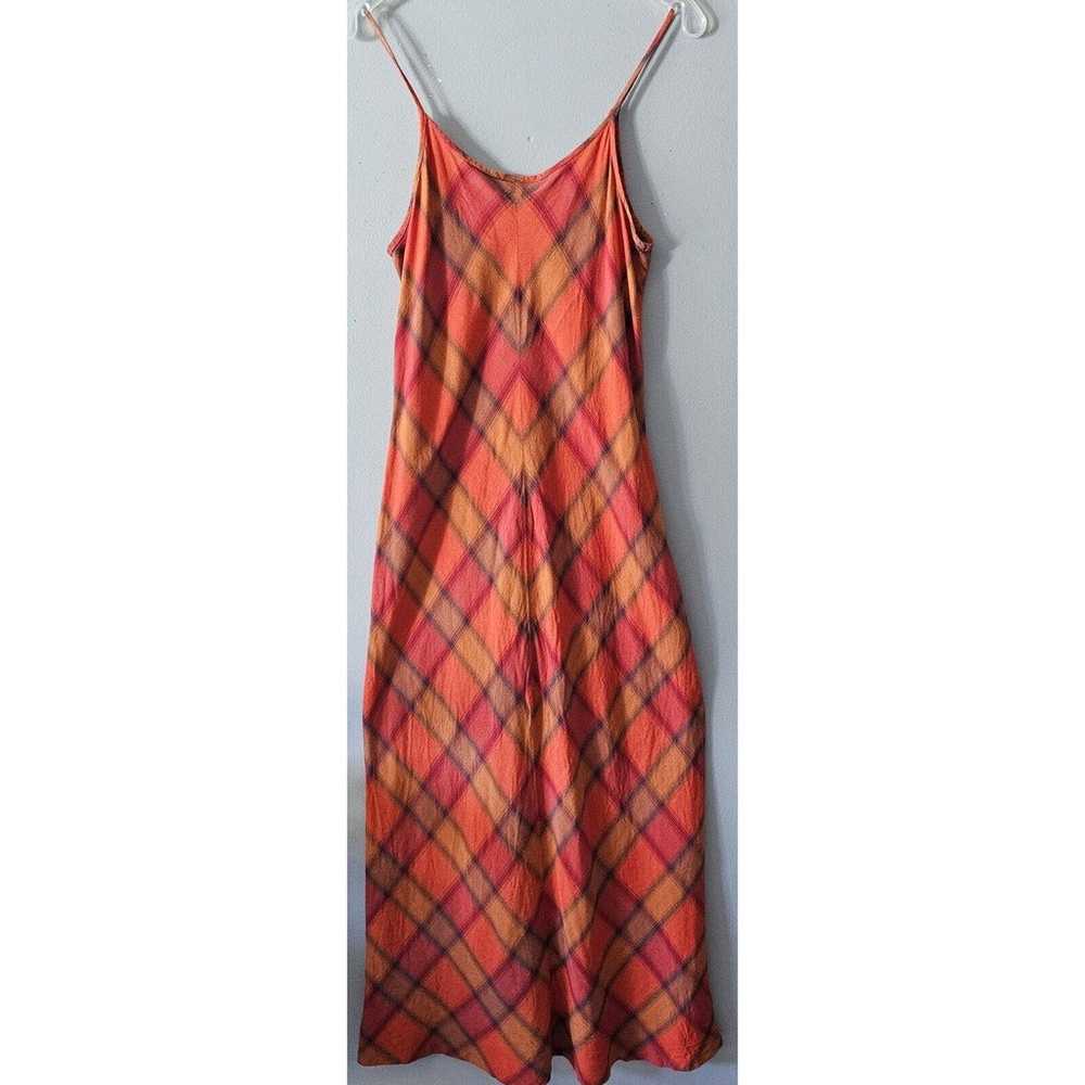 Vintage LAURA ASHLEY Maxi Dress Sz 12 Orange Line… - image 9