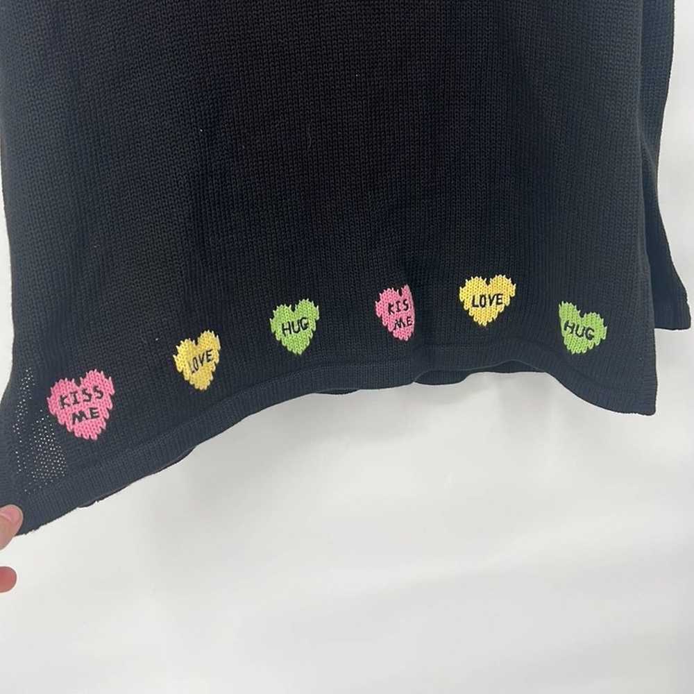 Vintage teddy bear valentines heart sweater size … - image 2