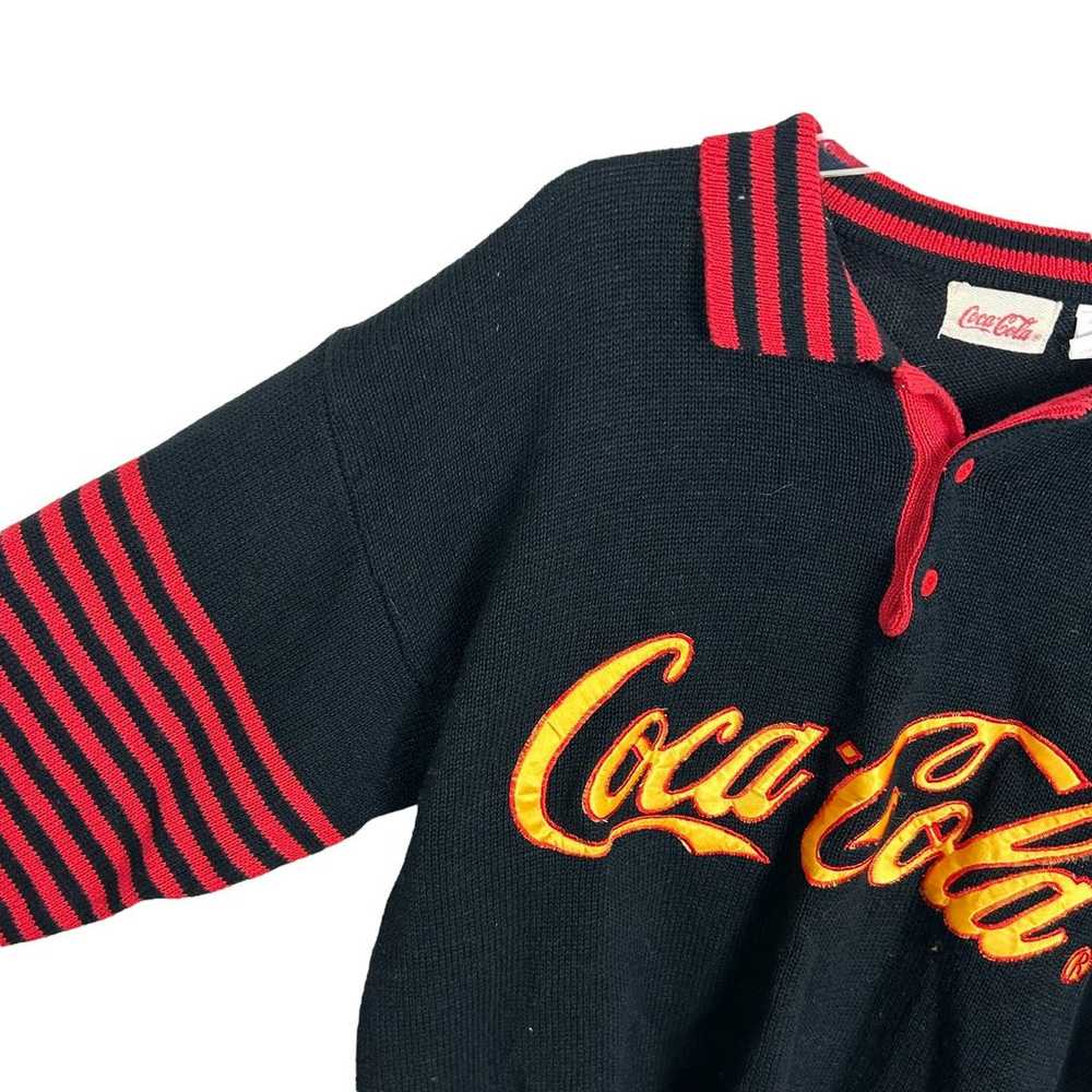 Vintage Coca Cola Vintage 1987 Collared Long Slee… - image 3