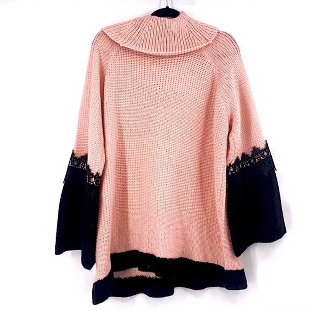 Lane Bryant black pink chunky knit sweater size 2… - image 2