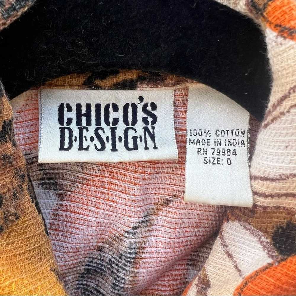 Vintage 90s Chico’s Design Sunflower Trucker Top - image 3