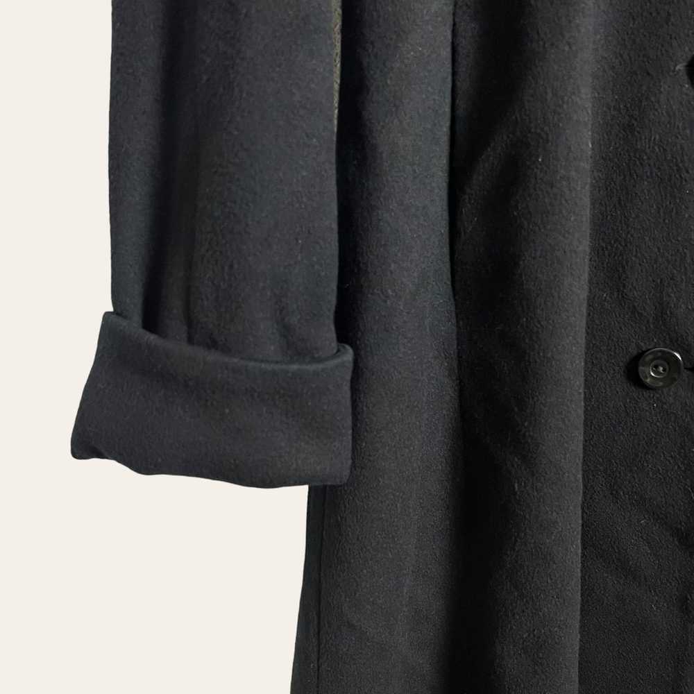 Vintage Andrea Collection Black Wool Blend Fox Fu… - image 3