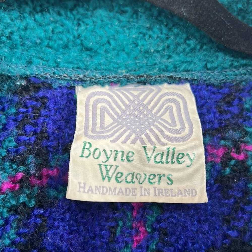 Vintage Boyne valley ireland jacket plaid blue gr… - image 3