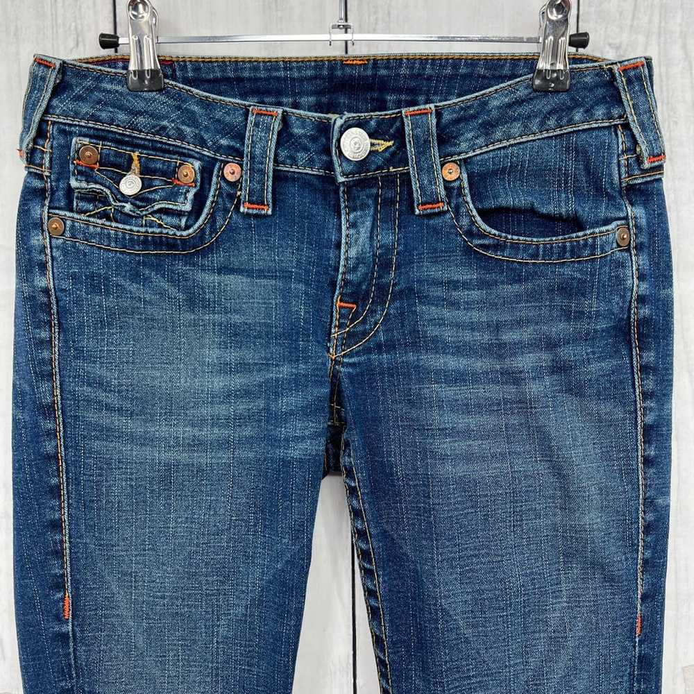 Y2K True Religion JULIE Skinny Jeans SIZE 29 (30x… - image 2