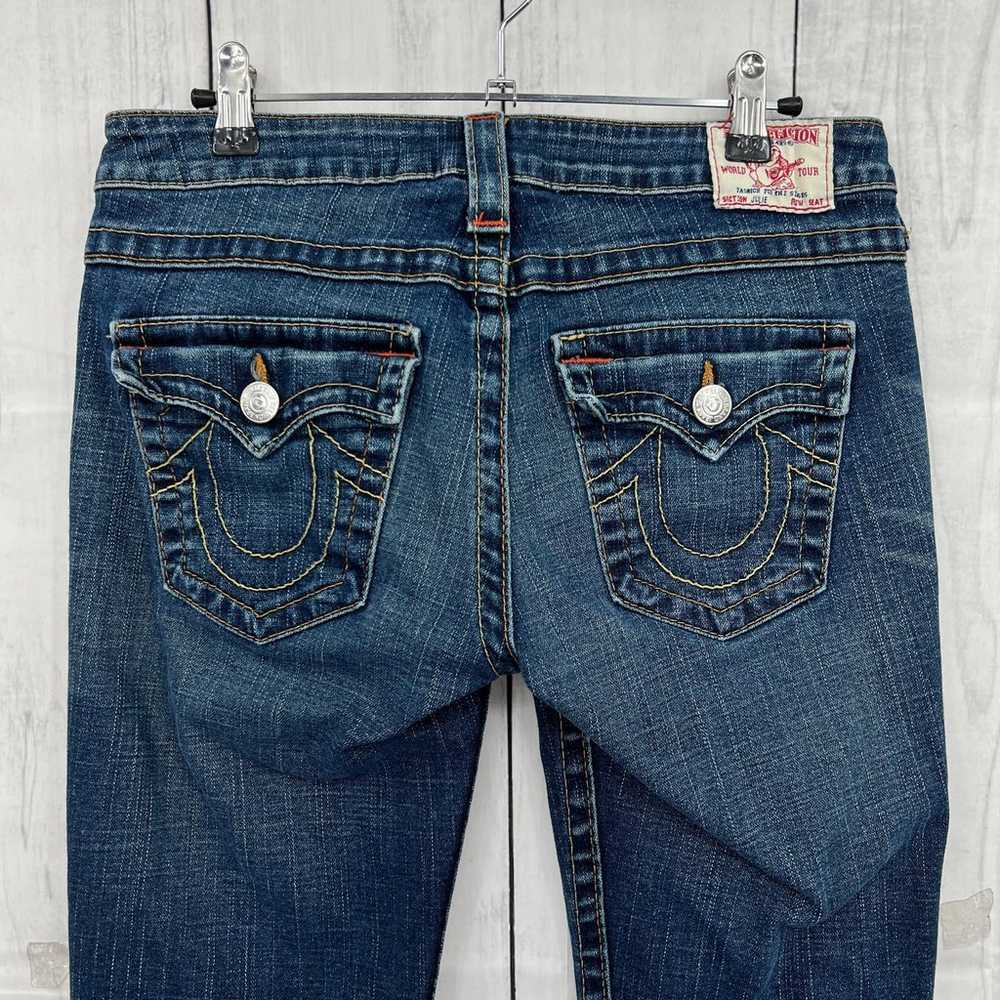 Y2K True Religion JULIE Skinny Jeans SIZE 29 (30x… - image 3