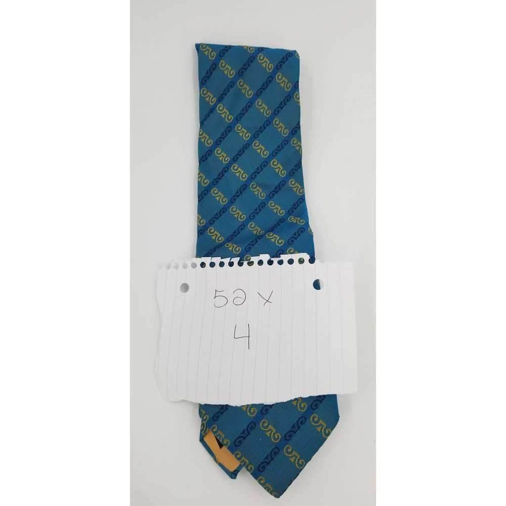 Vintage Yellow Blue Texturized  Neck Tie Necktie … - image 4