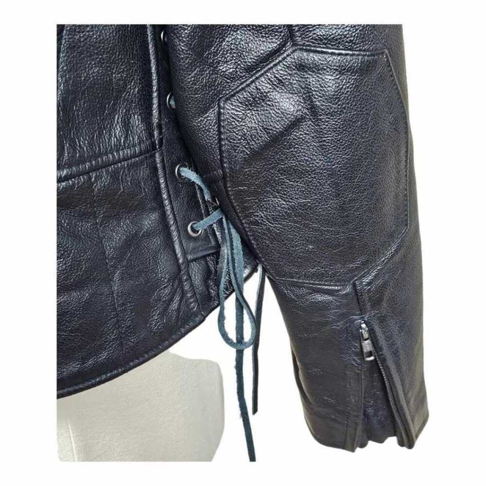 Non Signé / Unsigned Leather biker jacket - image 10