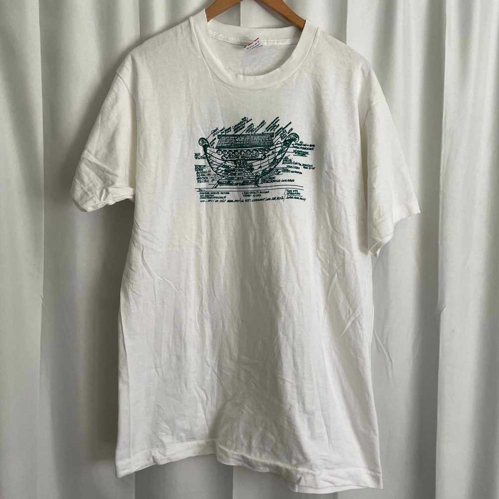 Vintage Single stitch noah ark art t-shirt size XL - image 1