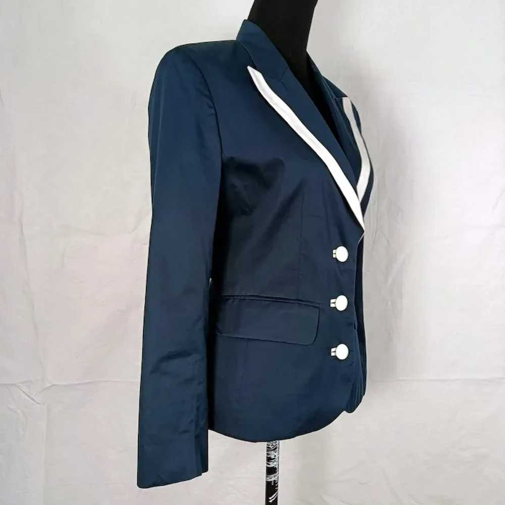 Kenzo vintage 90s skirt suit blue and white - image 8