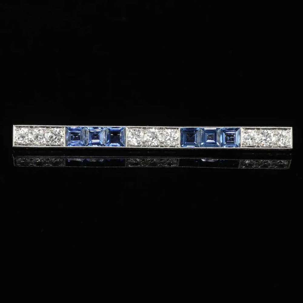 Antique Art Deco Platinum Yogo Gulch Sapphire Old… - image 7