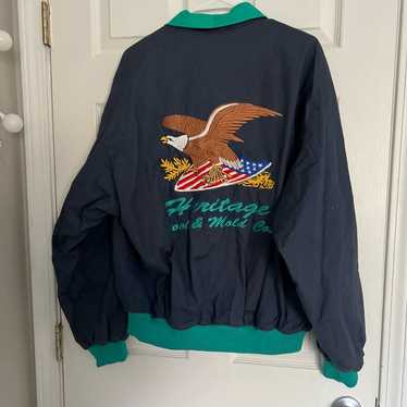 90’s Holloway Nylon Embroidered Bald Eagle  Jacket