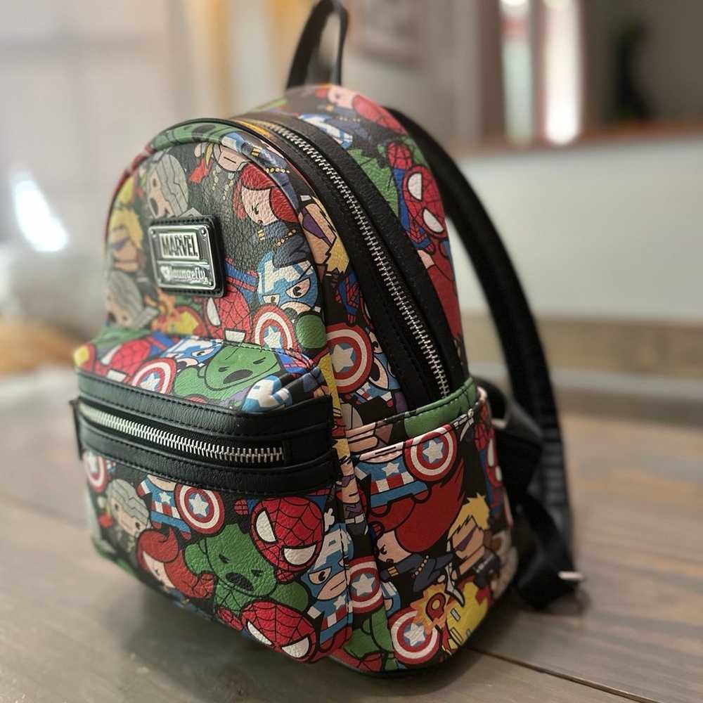 Marvel Loungefly Avengers Mini Backpack Like New - image 2