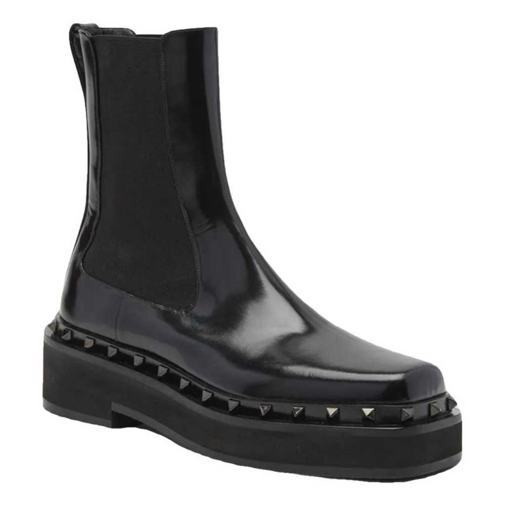 Valentino Garavani Rockstud patent leather boots - image 1