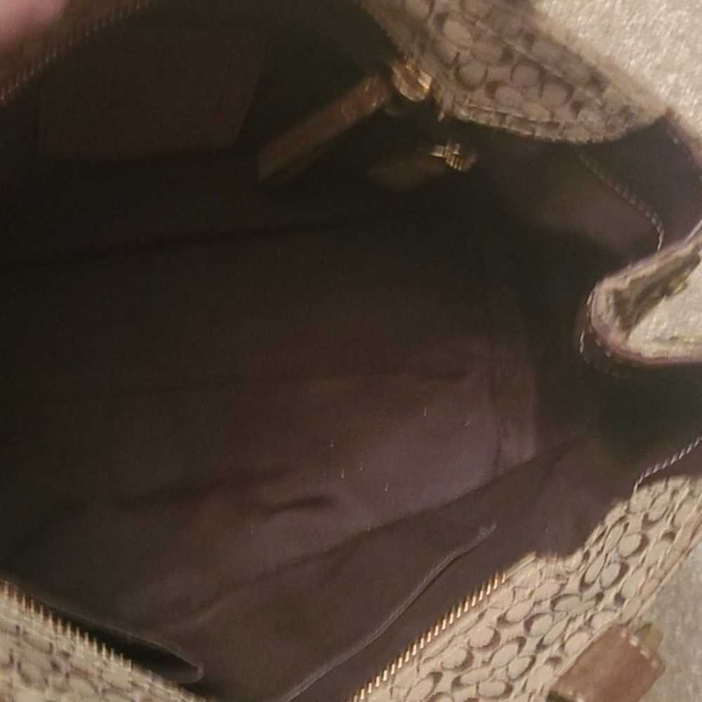 Coach Dark Brown Signature Tote Bag - image 3