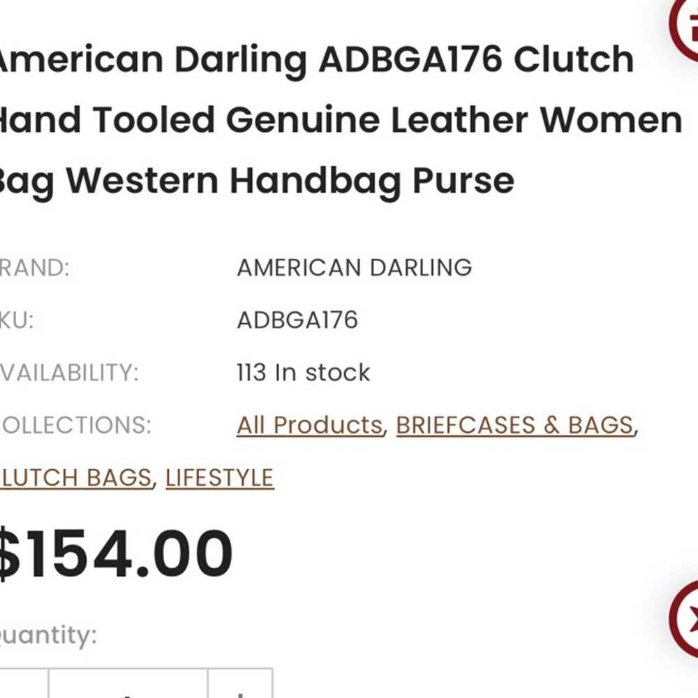 Leather American Darling purse like new - image 7