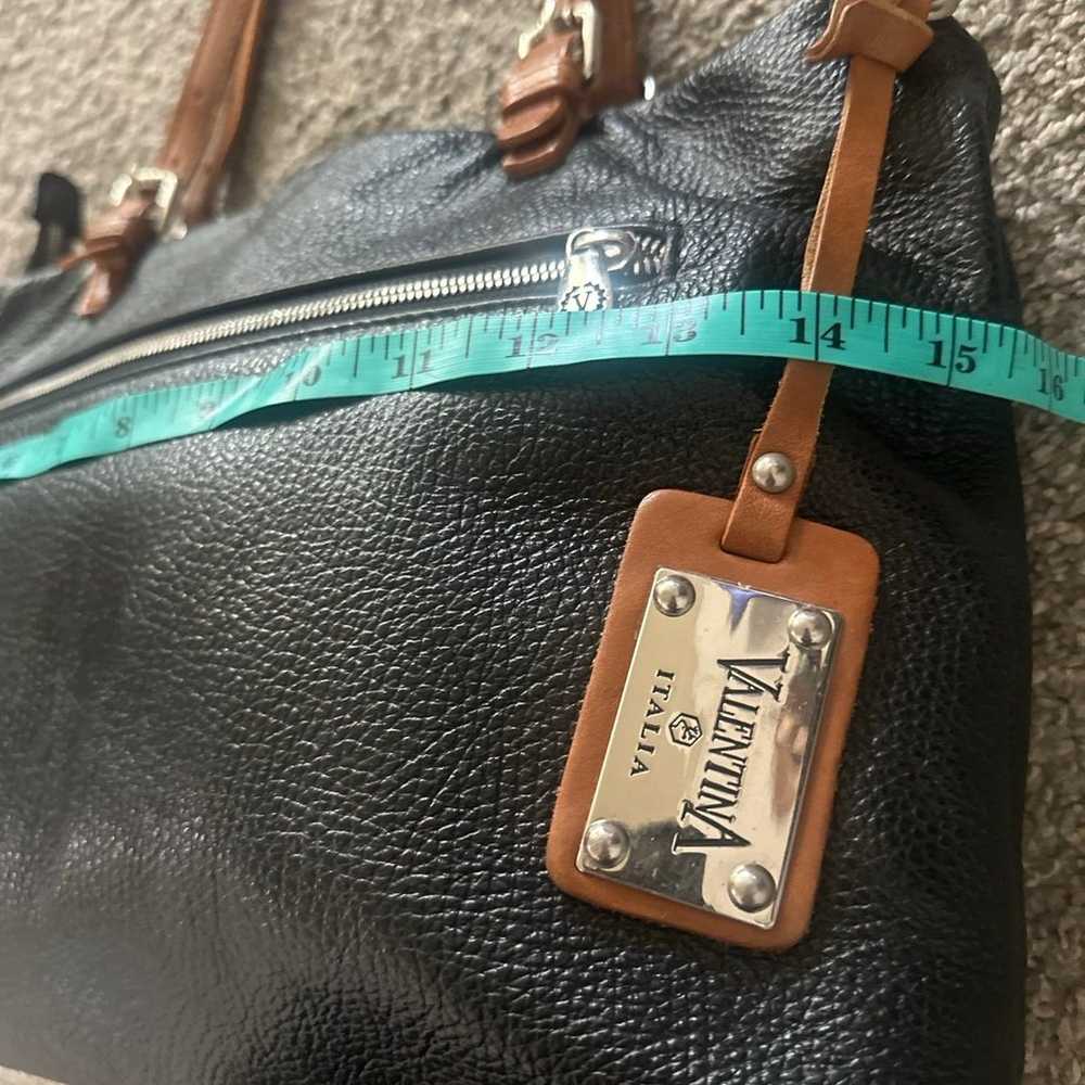 Valentina Italian Pebbled Leather Shoulder Bag - image 5