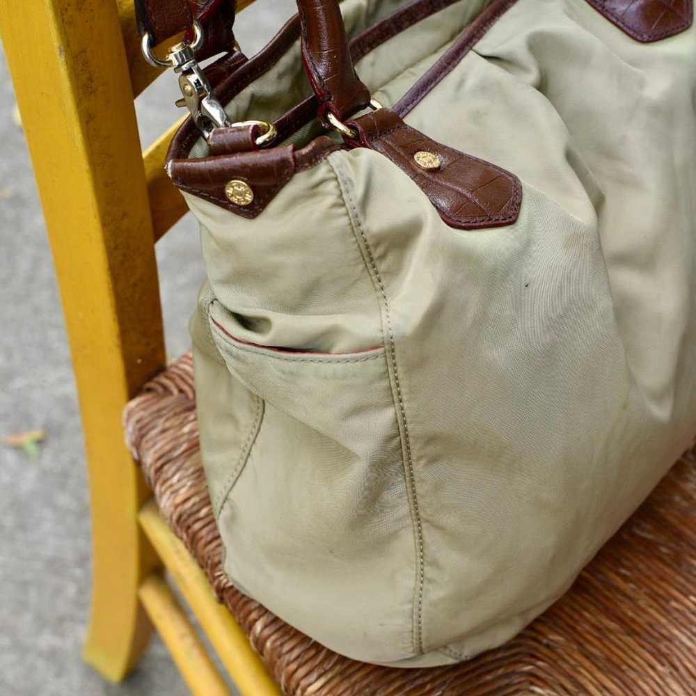 MZ WALLACE Beige Leather Trimmed Nylon Tote - image 3