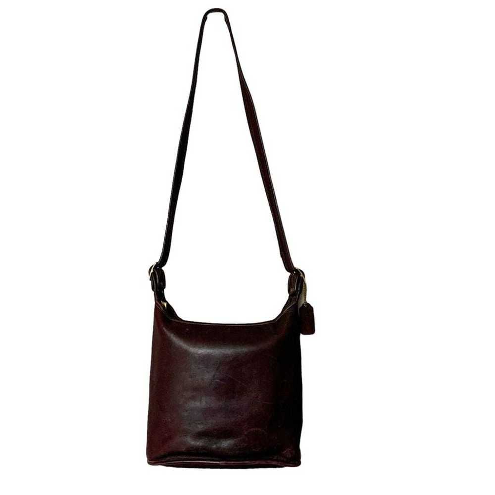Vintage COACH Whitney Mahogany Leather Duffle Sac… - image 2