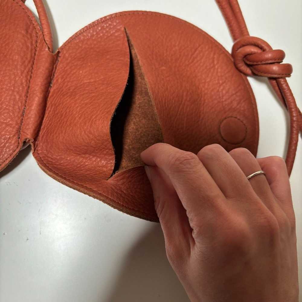 ARE Studio Leather Disc Bag in Cognac Brown Minim… - image 6