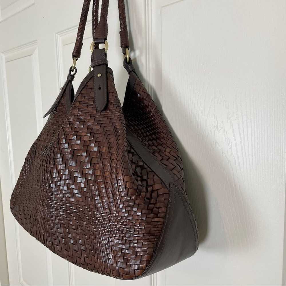 Cole Haan Genevieve Woven Leather Triangle Hobo B… - image 4