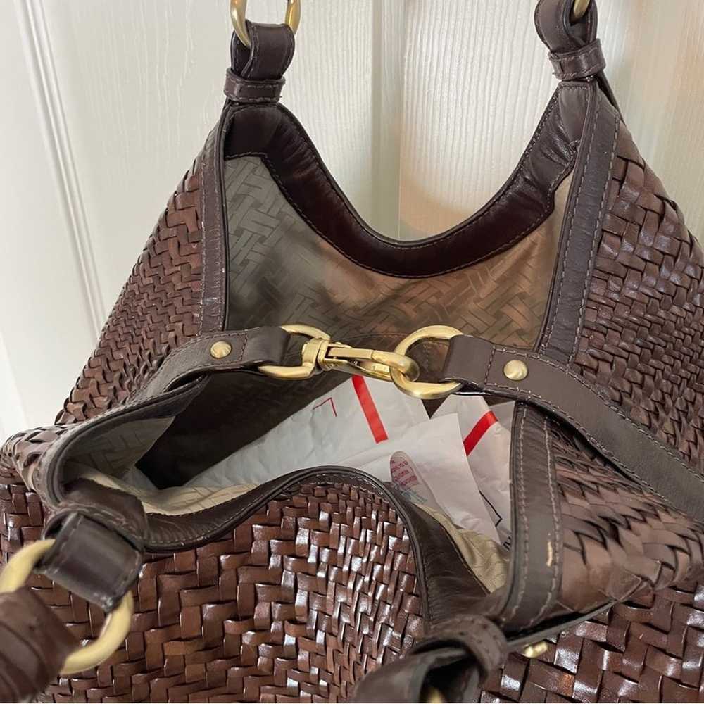 Cole Haan Genevieve Woven Leather Triangle Hobo B… - image 7