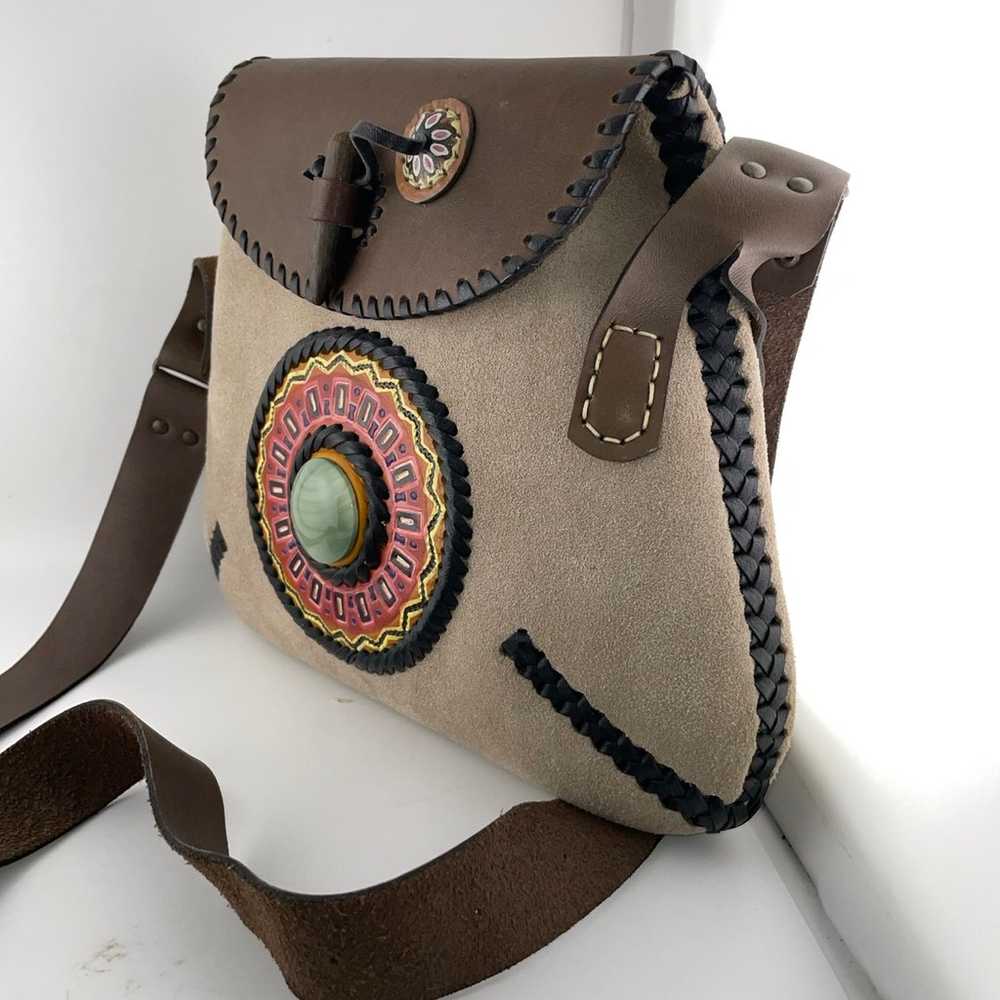 Miguel Rios La Luna Loca Handmade Leather Bag wit… - image 2